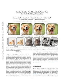 Steering Rectified Flow Models in the Vector Field for Controlled Image
  Generation