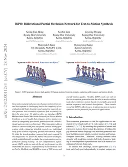 BiPO: Bidirectional Partial Occlusion Network for Text-to-Motion Synthesis