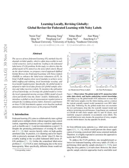 Learning Locally, Revising Globally: Global Reviser for Federated
  Learning with Noisy Labels
