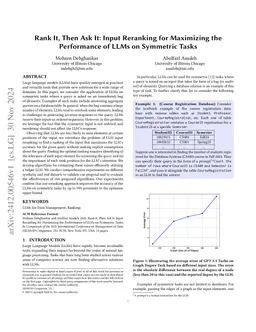 Rank It, Then Ask It: Input Reranking for Maximizing the Performance of
  LLMs on Symmetric Tasks