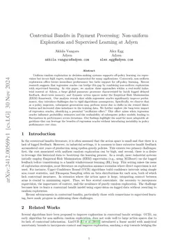 Contextual Bandits in Payment Processing: Non-uniform Exploration and Supervised Learning