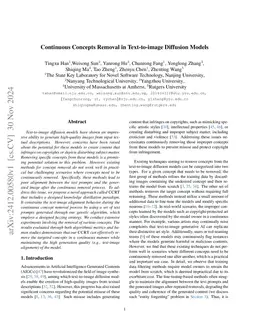 Continuous Concepts Removal in Text-to-image Diffusion Models