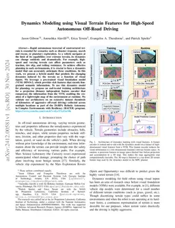 Dynamics Modeling using Visual Terrain Features for High-Speed
  Autonomous Off-Road Driving