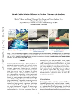 Sketch-Guided Stylized Landscape Cinemagraph Synthesis