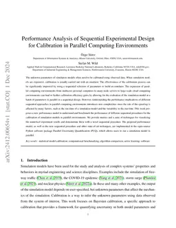Performance Analysis of Sequential Experimental Design for Calibration
  in Parallel Computing Environments