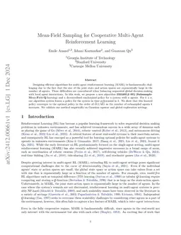 Mean-Field Sampling for Cooperative Multi-Agent Reinforcement Learning