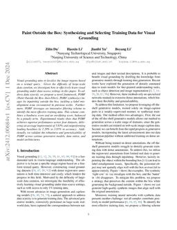 Paint Outside the Box: Synthesizing and Selecting Training Data for Visual Grounding