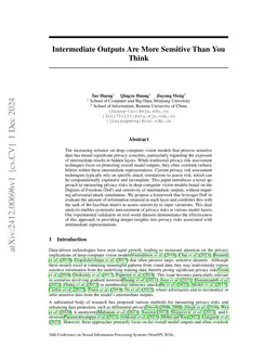 Intermediate Outputs Are More Sensitive Than You Think