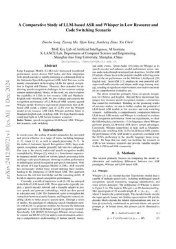 A Comparative Study of LLM-based ASR and Whisper in Low Resource and
  Code Switching Scenario