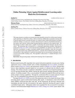 Online Poisoning Attack Against Reinforcement Learning under Black-box
  Environments