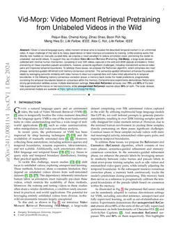 Vid-Morp: Video Moment Retrieval Pretraining from Unlabeled Videos in
  the Wild