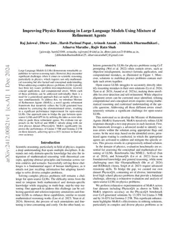 Improving Physics Reasoning in Large Language Models Using Mixture of
  Refinement Agents