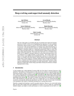 Deep evolving semi-supervised anomaly detection