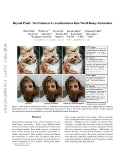 Beyond Pixels: Text Enhances Generalization in Real-World Image
  Restoration