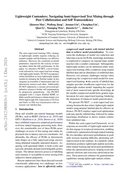 Lightweight Contenders: Navigating Semi-Supervised Text Mining through
  Peer Collaboration and Self Transcendence