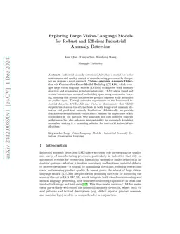 Exploring Large Vision-Language Models for Robust and Efficient
  Industrial Anomaly Detection