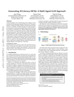 Generating AI Literacy MCQs: A Multi-Agent LLM Approach