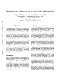 Quantization-Aware Imitation-Learning for Resource-Efficient Robotic
  Control