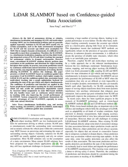 LiDAR SLAMMOT based on Confidence-guided Data Association