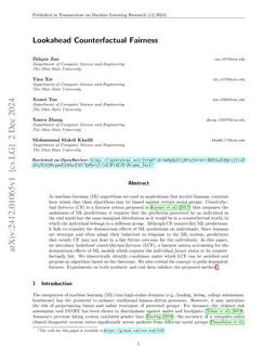 Lookahead Counterfactual Fairness