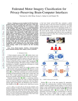 Federated Motor Imagery Classification for Privacy-Preserving
  Brain-Computer Interfaces