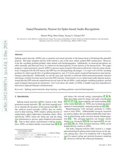 Gated Parametric Neuron for Spike-based Audio Recognition
