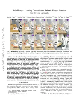 RoboHanger: Learning Generalizable Robotic Hanger Insertion for Diverse Garments