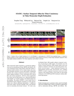 STATIC : Surface Temporal Affine for TIme Consistency in Video Monocular Depth Estimation