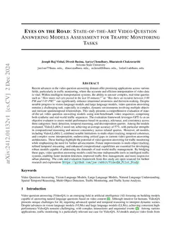 Eyes on the Road: State-of-the-Art Video Question Answering Models
  Assessment for Traffic Monitoring Tasks