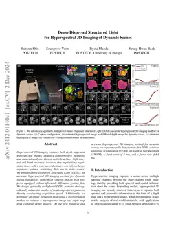 Dense Dispersed Structured Light for Hyperspectral 3D Imaging of Dynamic
  Scenes