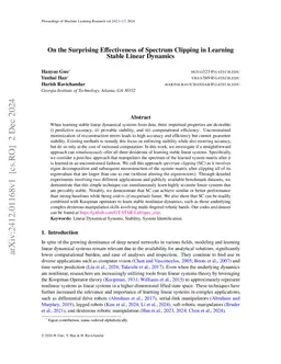 On the Surprising Effectiveness of Spectral Clipping in Learning Stable Linear and Latent-Linear Dynamical Systems