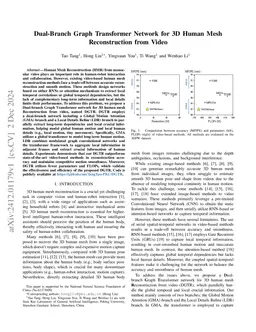 Dual-Branch Graph Transformer Network for 3D Human Mesh Reconstruction
  from Video