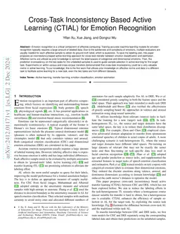 Cross-Task Inconsistency Based Active Learning (CTIAL) for Emotion
  Recognition