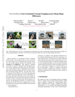 InstantSwap: Fast Customized Concept Swapping across Sharp Shape
  Differences