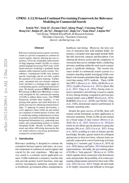CPRM: A LLM-based Continual Pre-training Framework for Relevance Modeling in Commercial Search