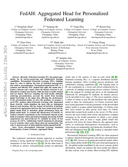 FedAH: Aggregated Head for Personalized Federated Learning