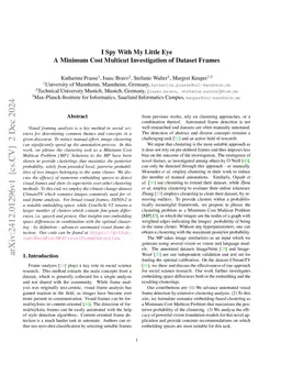 I Spy With My Little Eye: A Minimum Cost Multicut Investigation of
  Dataset Frames