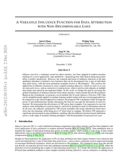 A Versatile Influence Function for Data Attribution with
  Non-Decomposable Loss