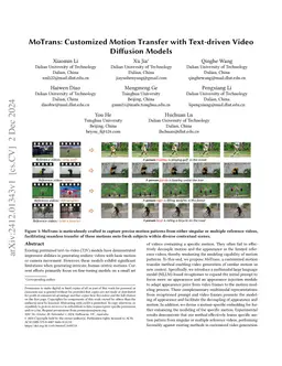 MoTrans: Customized Motion Transfer with Text-driven Video Diffusion
  Models