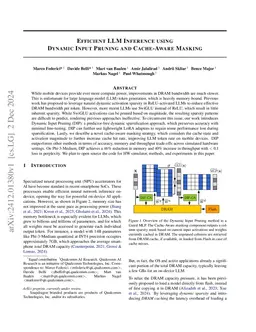 Efficient LLM Inference using Dynamic Input Pruning and Cache-Aware Masking
