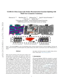 ULSR-GS: Ultra Large-scale Surface Reconstruction Gaussian Splatting with Multi-View Geometric Consistency