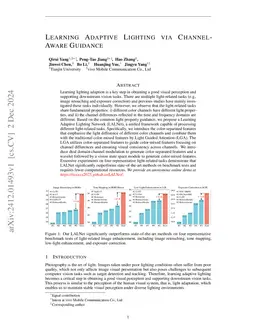 Learning Adaptive Lighting via Channel-Aware Guidance