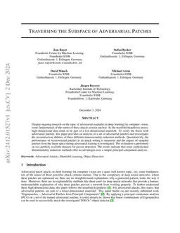Traversing the Subspace of Adversarial Patches
