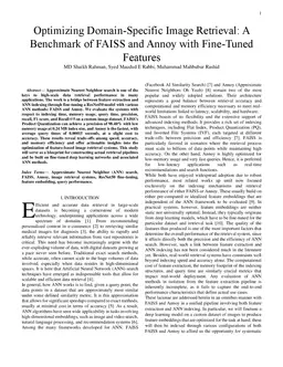 Optimizing Domain-Specific Image Retrieval: A Benchmark of FAISS and
  Annoy with Fine-Tuned Features