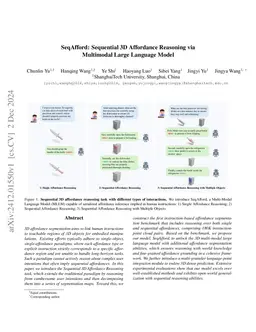 SeqAfford: Sequential 3D Affordance Reasoning via Multimodal Large Language Model