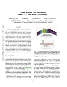 Epipolar Attention Field Transformers for Bird's Eye View Semantic
  Segmentation