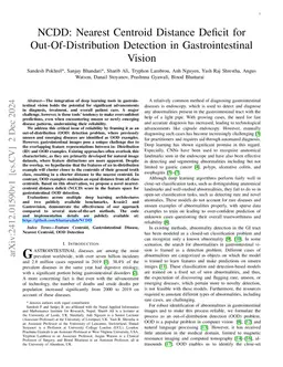NCDD: Nearest Centroid Distance Deficit for Out-Of-Distribution
  Detection in Gastrointestinal Vision