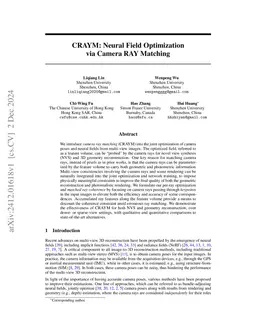 CRAYM: Neural Field Optimization via Camera RAY Matching