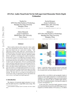AVS-Net: Audio-Visual Scale Net for Self-supervised Monocular Metric
  Depth Estimation