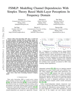 FSMLP: Modelling Channel Dependencies With Simplex Theory Based
  Multi-Layer Perceptions In Frequency Domain